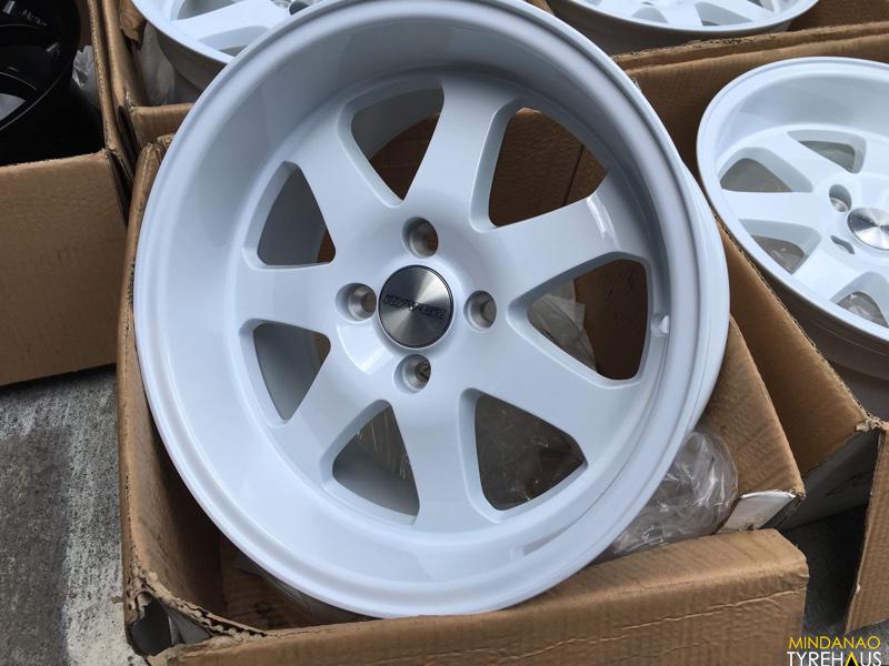 15x8 Ryver G23 Glossy white mags 4Holes PCD 100 Bnew | Mindanao Tyrehaus