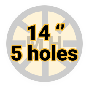 14" 5 holes