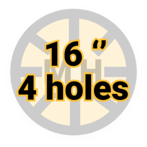 16" 4 holes