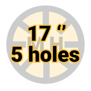 17" 5 holes
