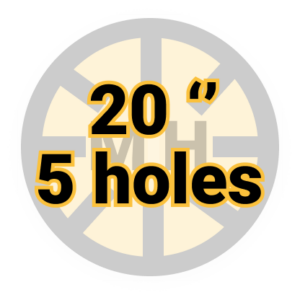20" 5 holes
