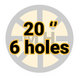 20" 6 holes