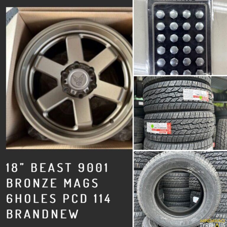 18” Beast Offoad 9001 Bronze Mags 6Holes pcd 114 w/265-60-r18 Maxxis ...